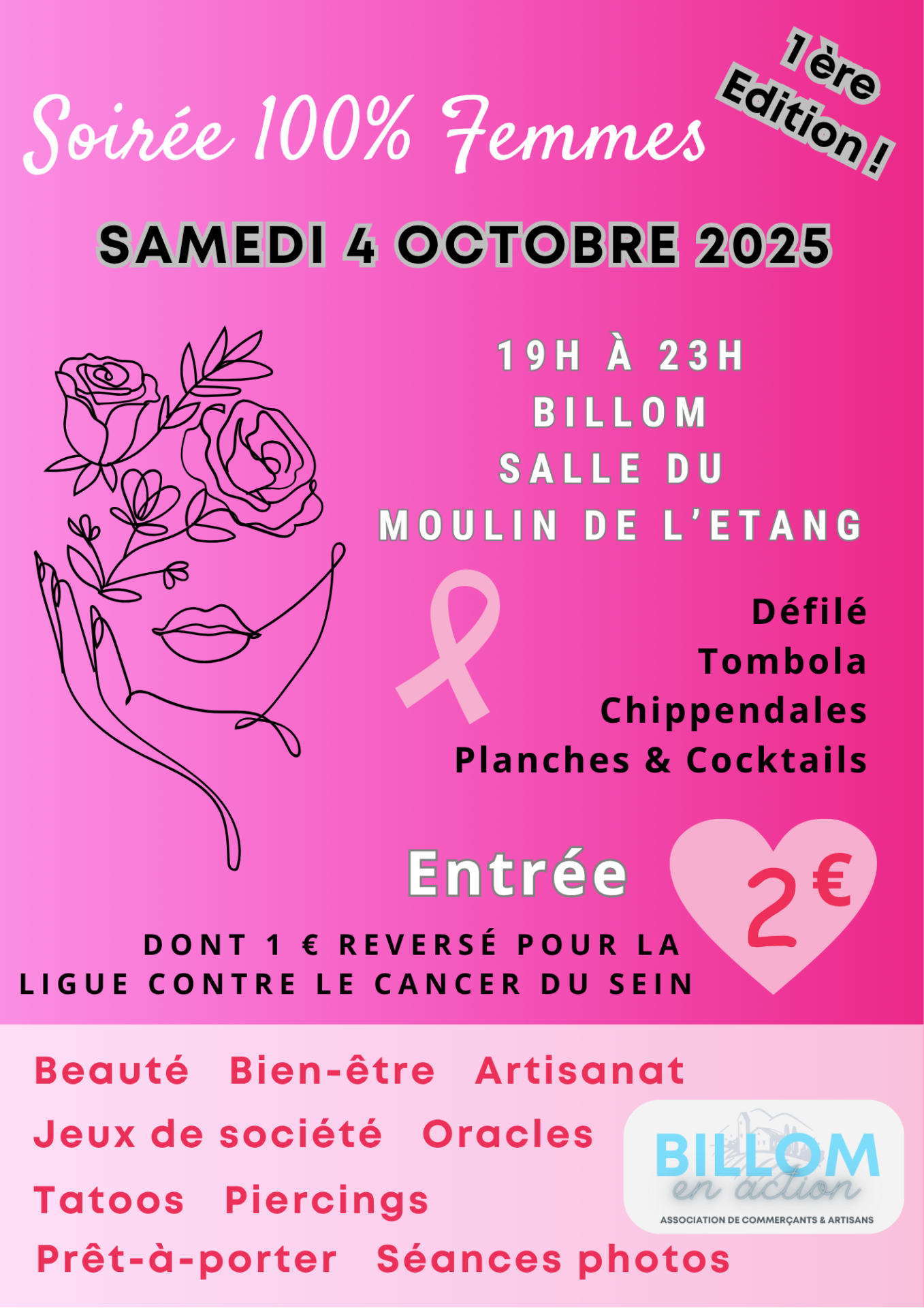 Affiche soiree 100 femmes